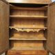 Large linen wardrobe in walnut and burl, Louis Philippe