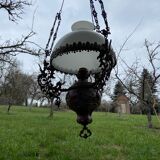 Ancienne suspension Napoléon III, lampe à pétrole