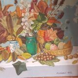 Large oil on canvas of a still life