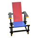 Reproduction de chaise rouge et bleue Rietveld