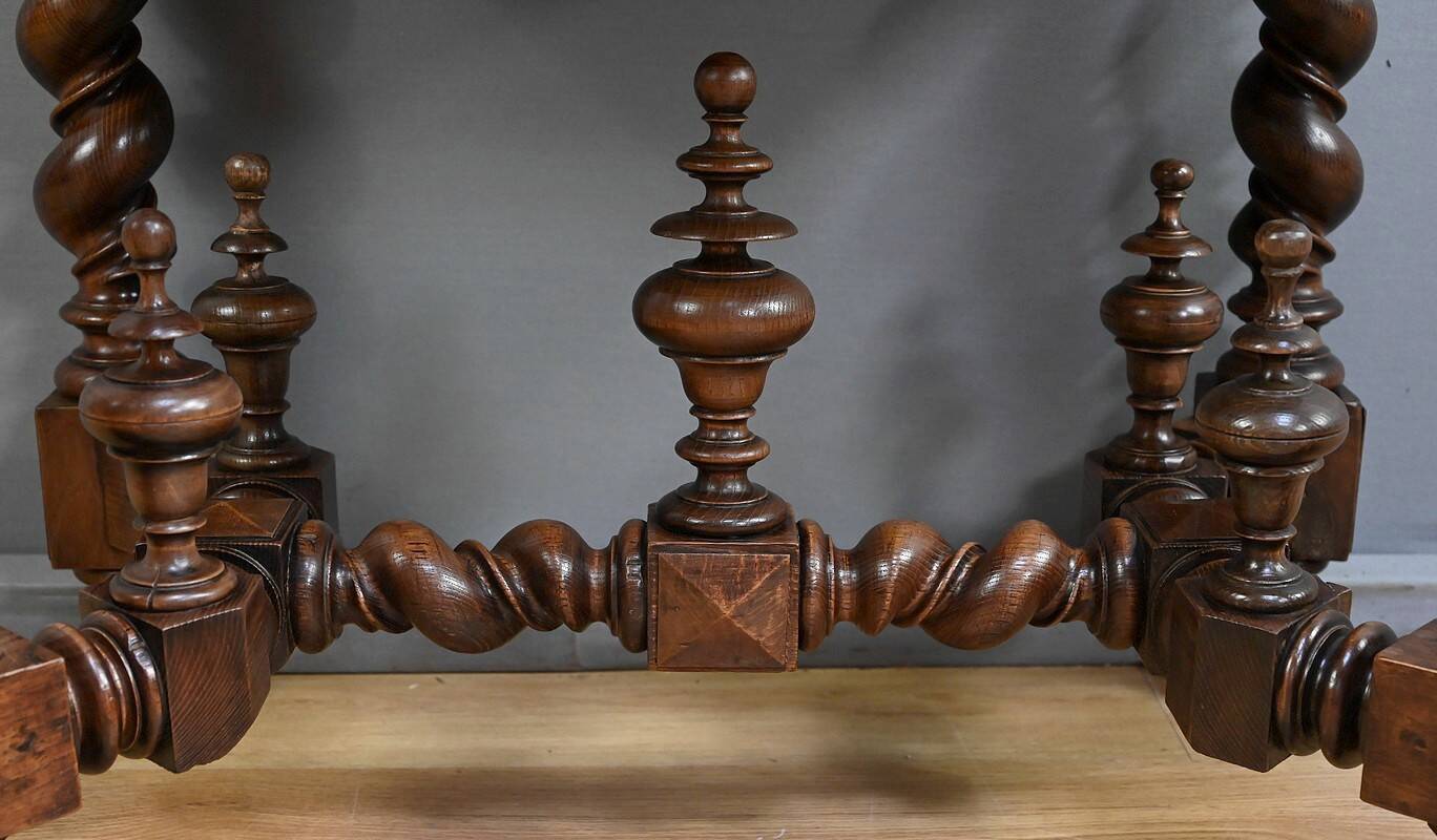 Small Oak Desk Table, Louis XIII Style – Mid-19th Century