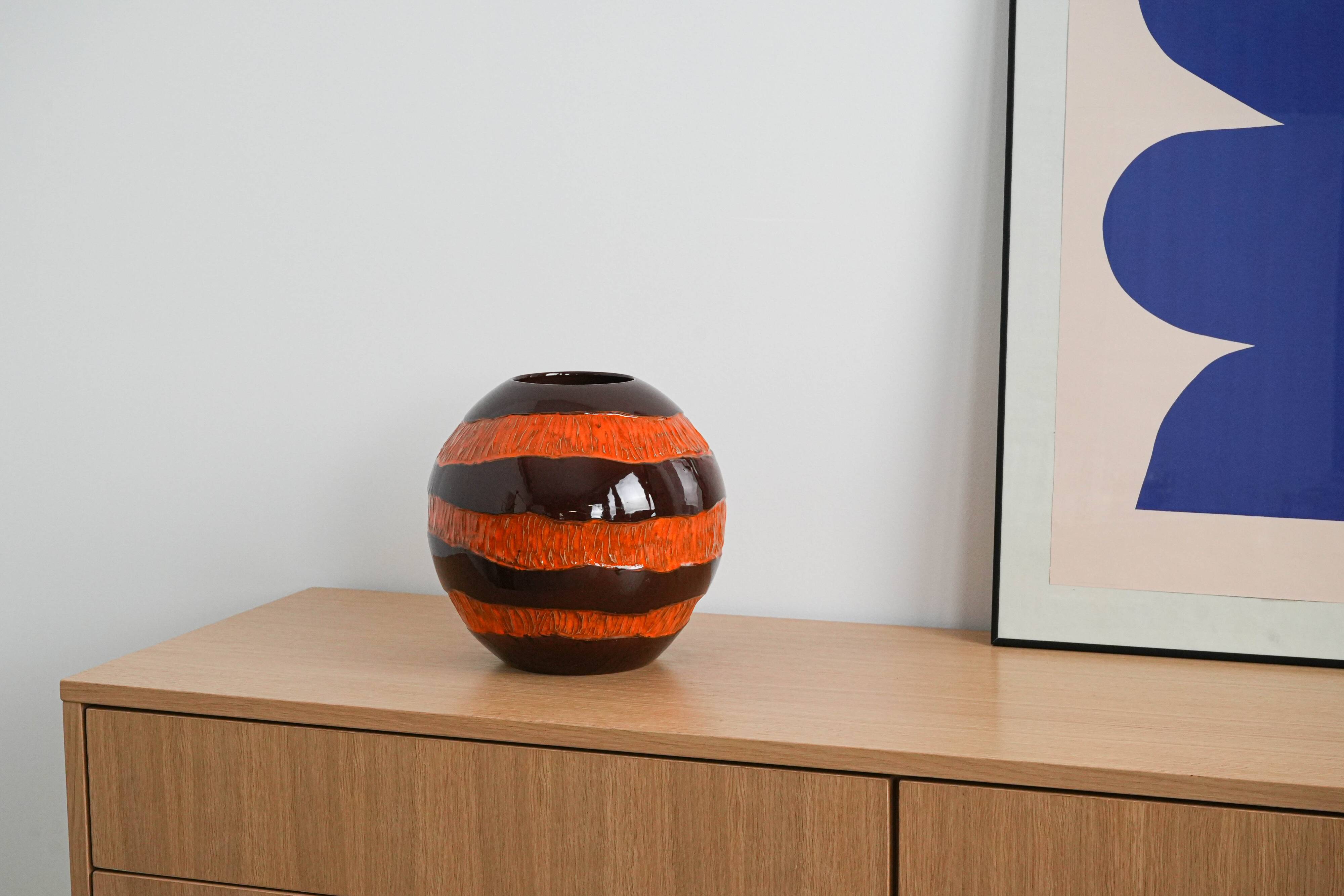 Ceramic vase, Italian design, 1960s, made in Italy