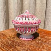 Vintage pierced porcelain bonbonnière
