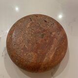 Vintage red travertine ashtray attributed to Sergio Asti for Up&up, Italy, 1970s