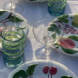 Hand painted fruit decor plates