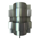 Brushed aluminum wall lamp by Max Sauze, circa 1970