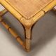 Vintage coffee tables in walnut and bamboo, Italian design 1970s-1980s.