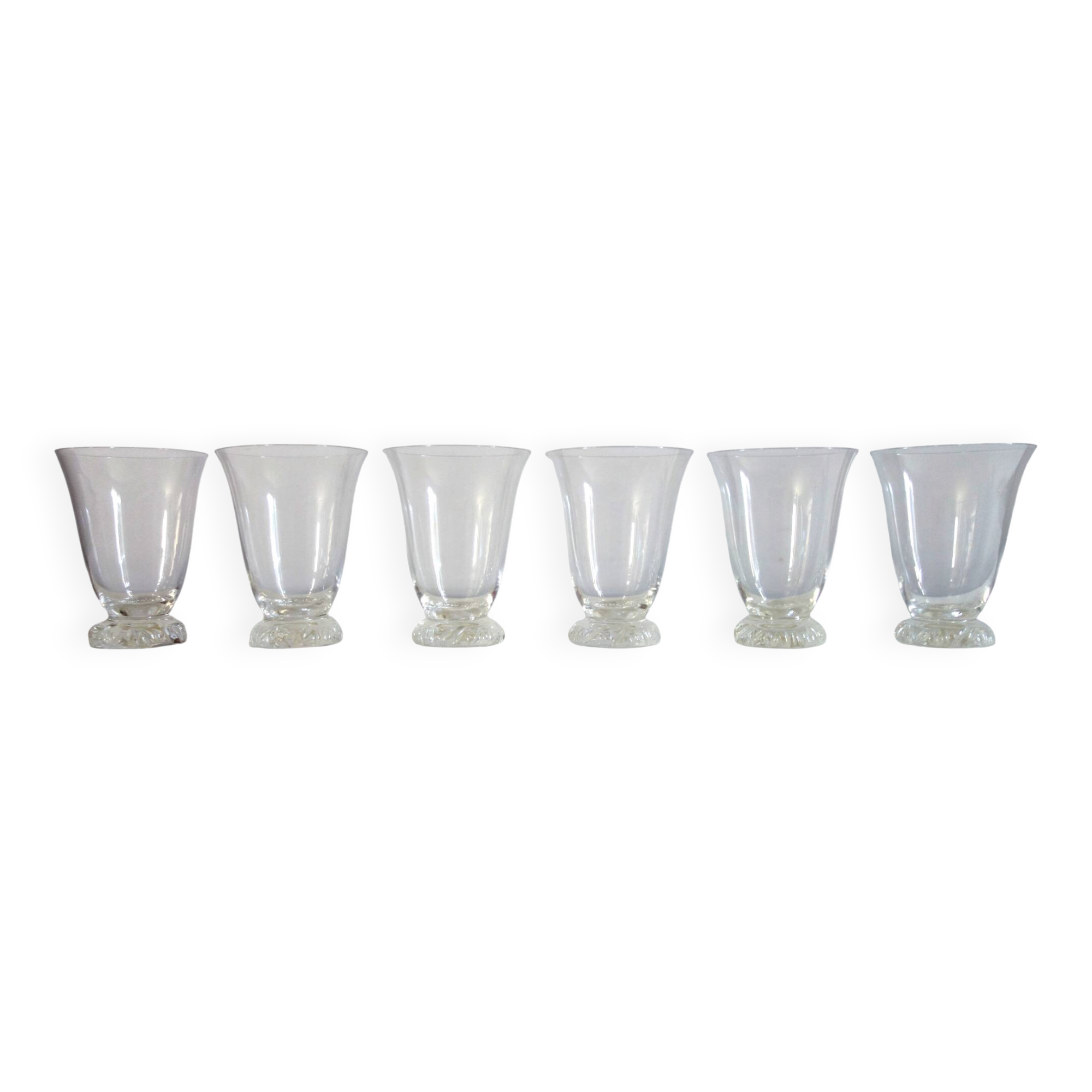 6 Daum Kim model wine glasses, mid-20th century