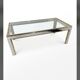 Chrome and gold metal coffee table by Romeo Rega from the 1970s.