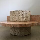 Black-pitched coffee table and faux marble tackle, Italy, 1970