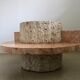 Black-pitched coffee table and faux marble tackle, Italy, 1970
