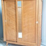 Vintage 2-door and mirror cabinet
