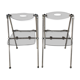 Paire de chaises pliantes modernes en plexiglas