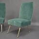 Set of Italian velvet side chairs by Gigi Radice for Minotti, 1950s
