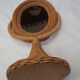 Rattan psyche mirror 22x43cm