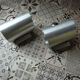 Pair of "roll" or ufo vintage brushed metal wall / 1960