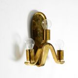 Large heavy Mid Century brass wall light from a German church