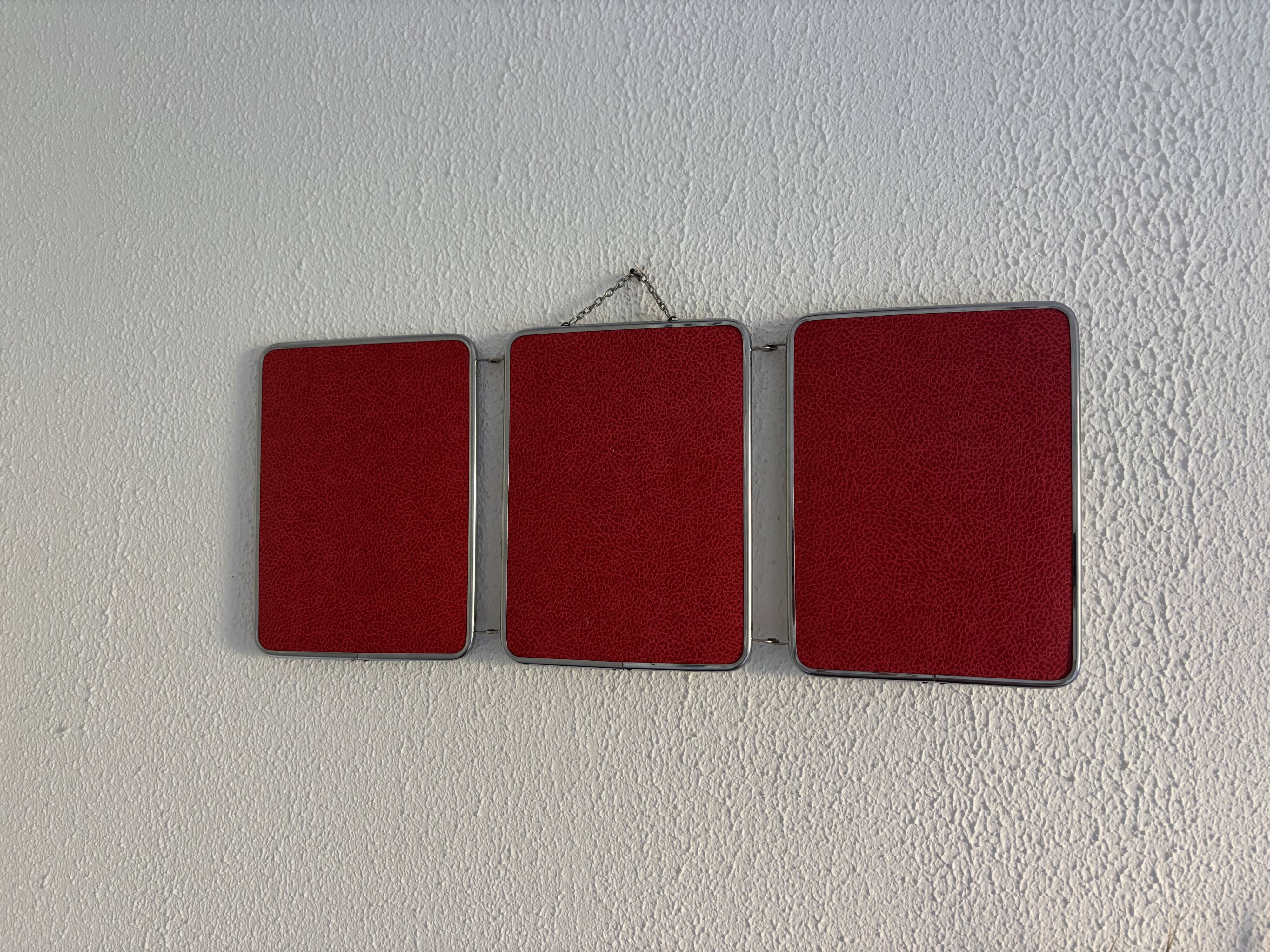 Miroir triptyque de barbier, 1960
