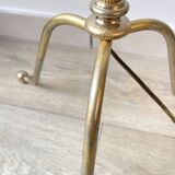 Vintage brass and bronze tripod floor lamp
