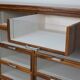 Vintage Dutch Walnut Haberdashery Shop Cabinet / Vitrine, 1950s