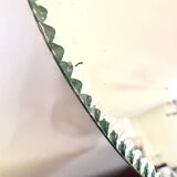 Large bevelled oval mirror 90x60 cm