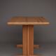 Table de cuisine en pin massif, années 1970