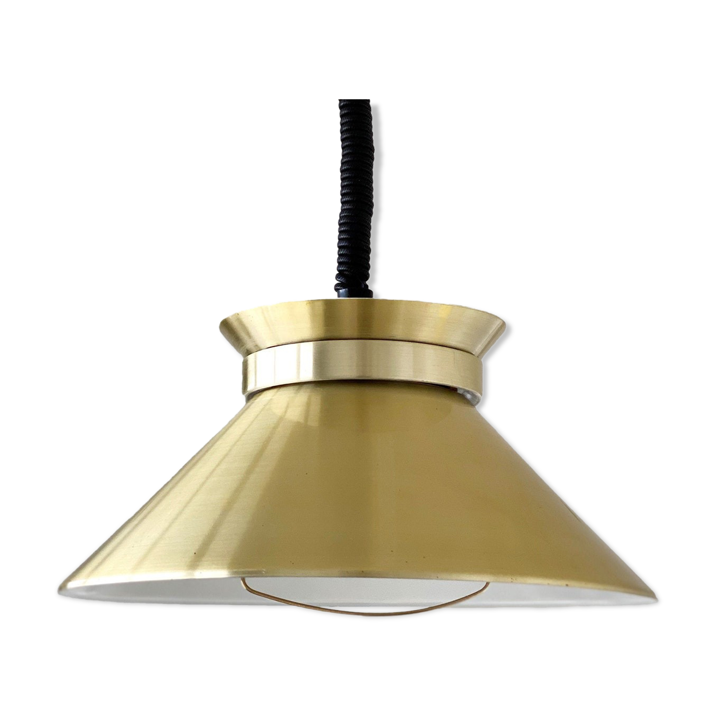 Vintage brass belid, sweden pendant, mid century hanging lamp