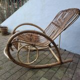 1960s Rattan Rocking Chair