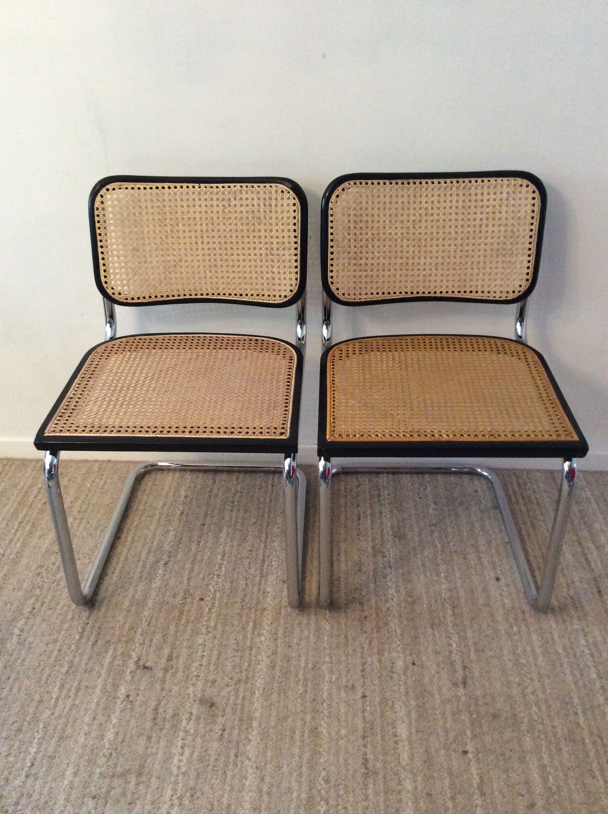 Pair of chairs Marcel Breuer Cesca B32