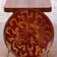 Asian Plate in Lacquered Wood, China, 1920s