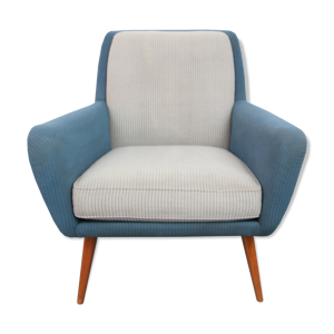 Fauteuil années 1950 - bleu
