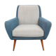 1950s armchair in grey and blue