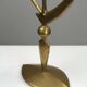 Solid Brass Three-Arm Candelabra — Modernist, 1960s