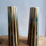 Gustave de Bruyn Pair of Art Nouveau slip vases