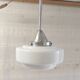 Suspension style Bauhaus globe opaline XL - années 30/40