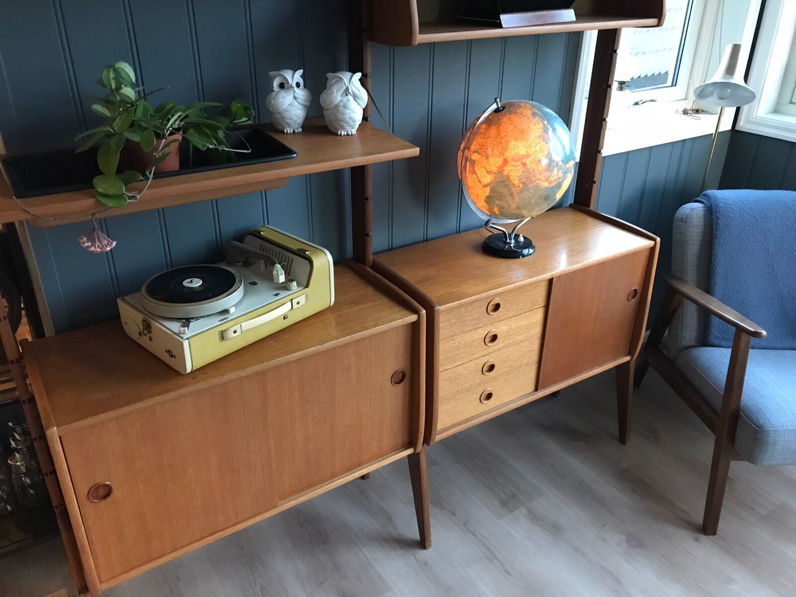 Norwegian teak storage furniture, Ergo model, 2 modules by Blindheim
