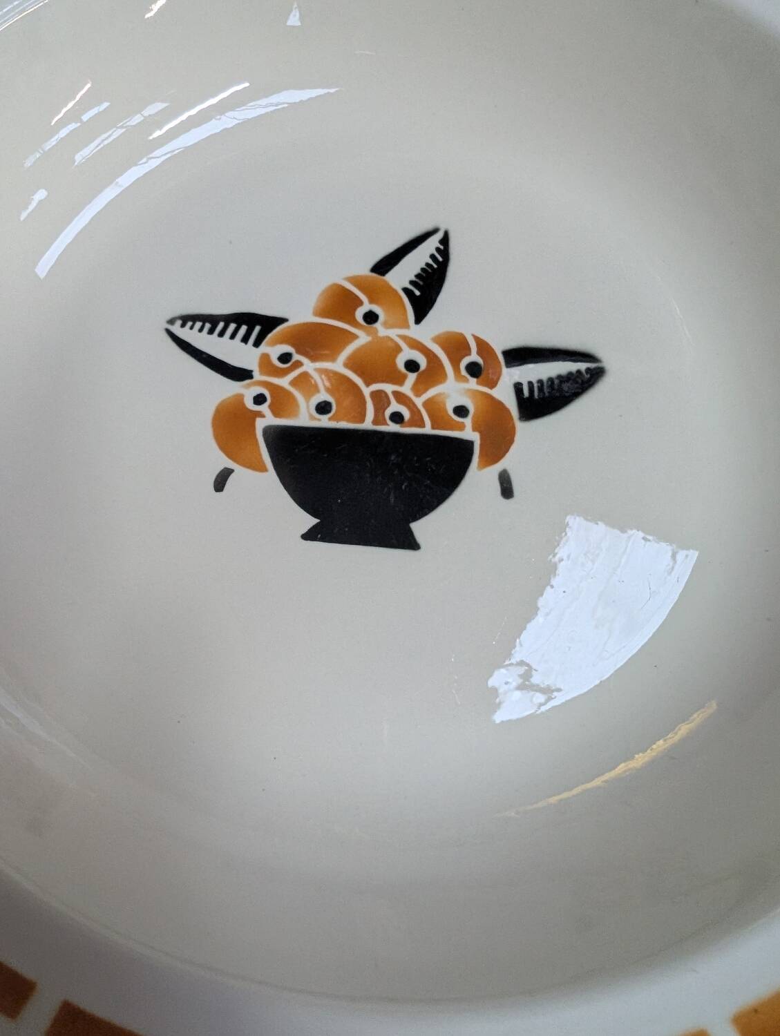 Badonviller serving dish/salad bowl, "jade" model