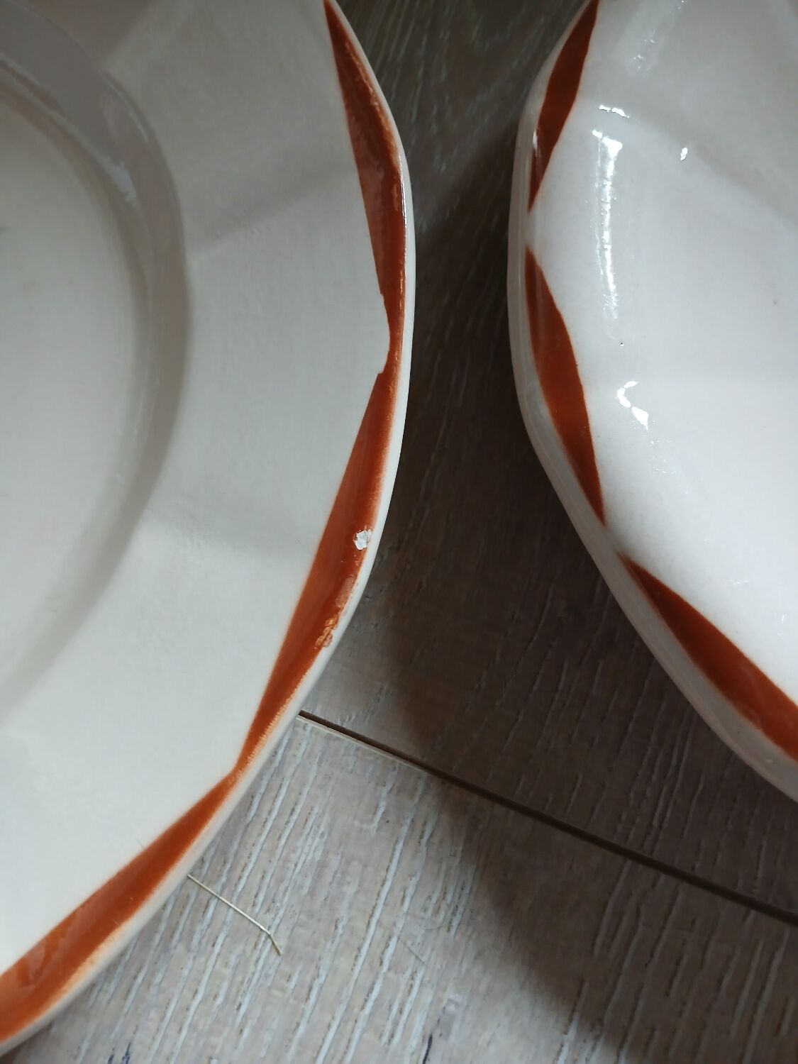 4 old dishes from Digoin and Sarreguemines