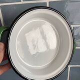 Plat creux en tôle émaillée vert
