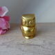 Figure Owl Hollow Brass Sculpture Vintage Collection