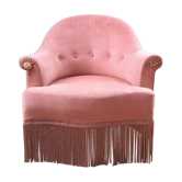 Fauteuil crapaud rose