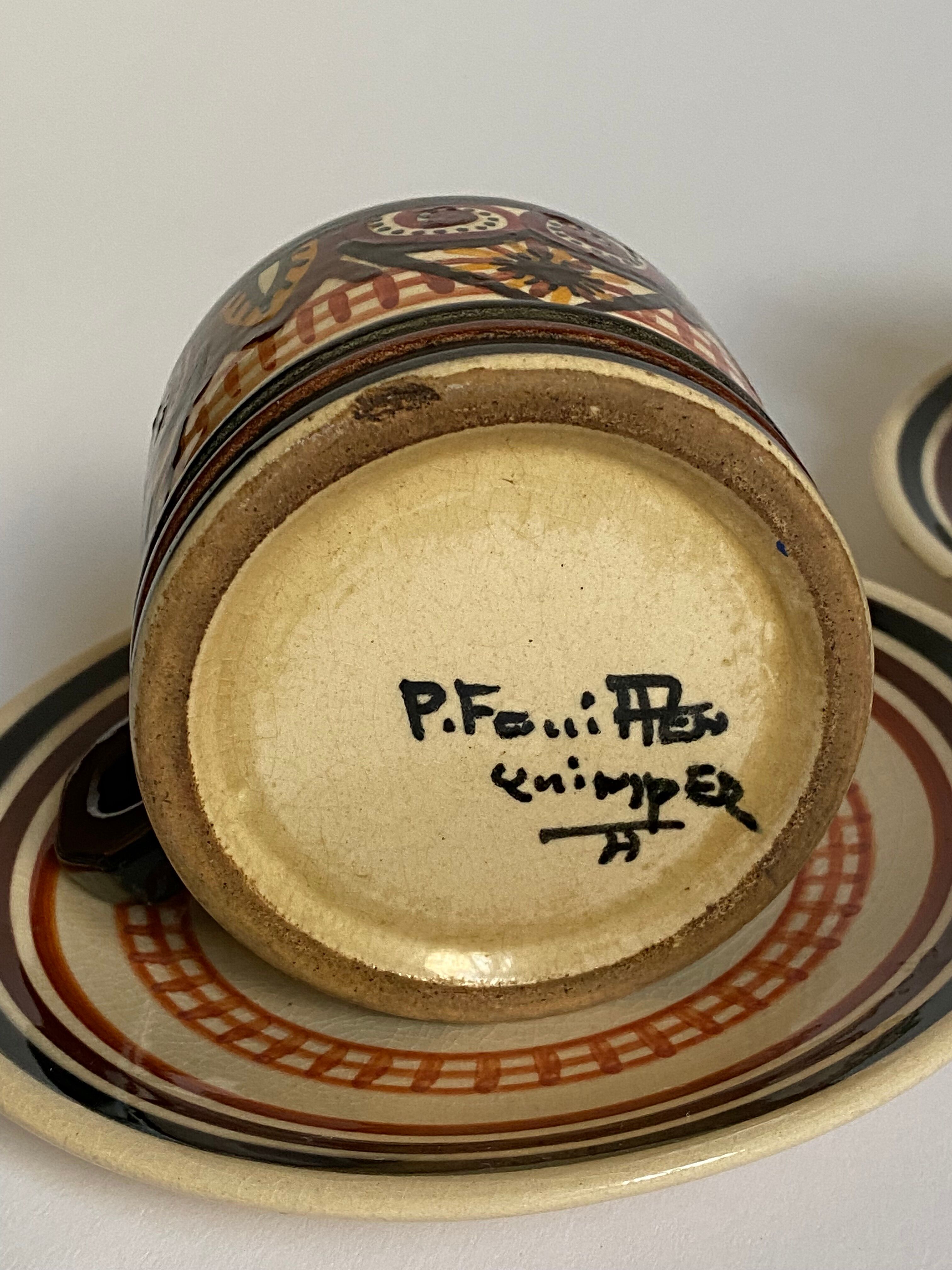 Trois tasses bretonnes Fouillen