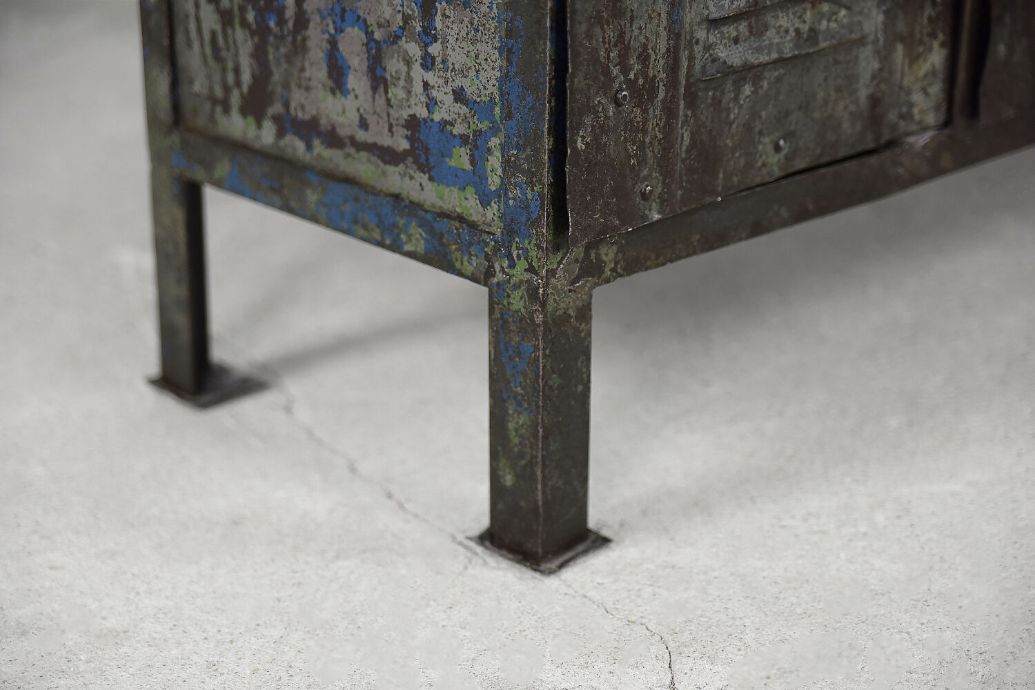 Vintage Industrial Metal Factory Cabinet, 1950s