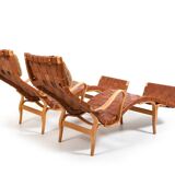 Pair of vintage Pernilla-3 Chaiselongues by Bruno Mathsson