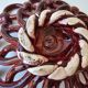 Vintage woven ceramic fruit bowl Barbotine Vallauris Mass style