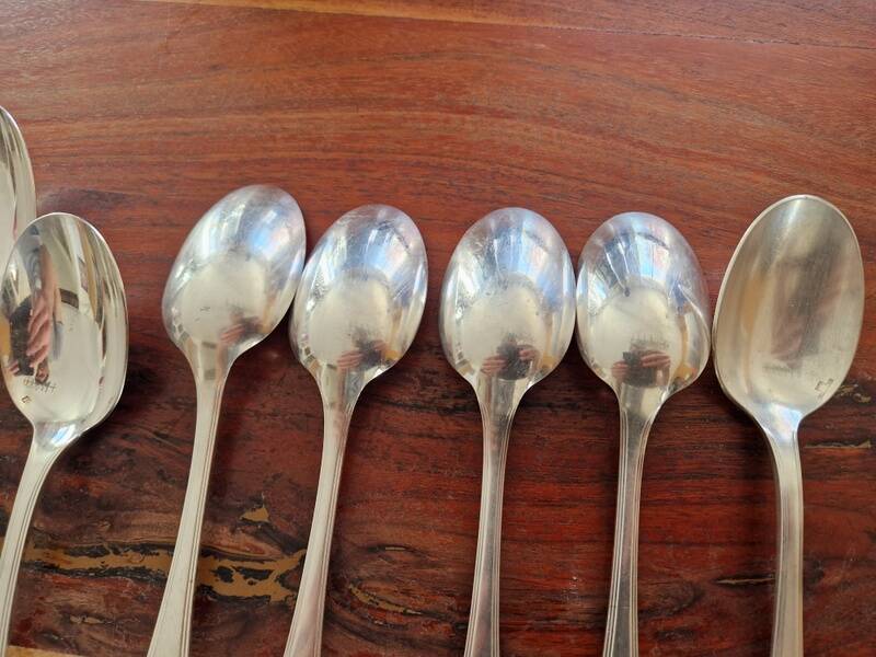 Christofle - Set of 7 table spoons model America, Design Luc Lanel