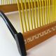 Vintage record stand, vinyl record holder, plattofix germany, yellow 50 records