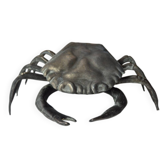 Vintage brass crab ashtray