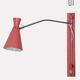 Vintage metal wall lamp, Czech design from the 1960s.