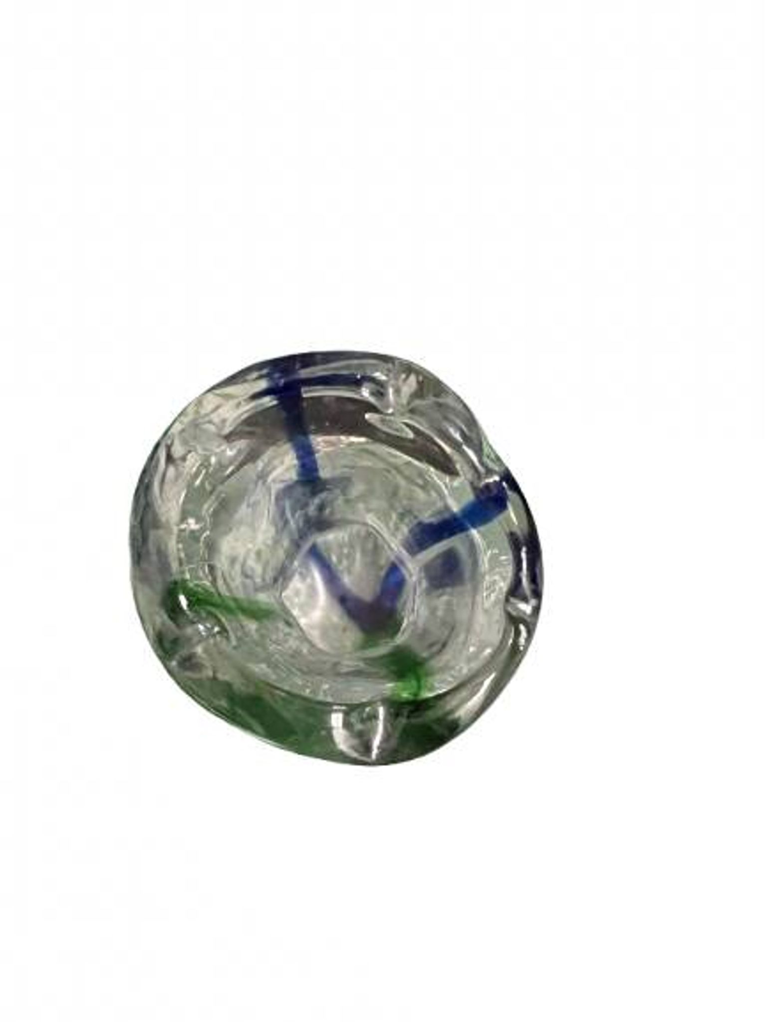 Pair of gourd-shaped glass vases with swirling decoration